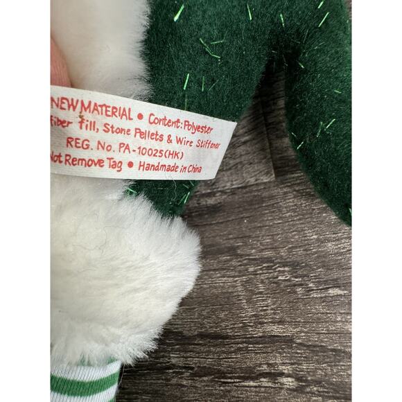 Vintage 2004 Annalee Green Elf W/Striped Pants 14” Set Of 2 Kitschy Christmas - Picture 10 of 16